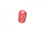 18 x 10mm Red Column Lampwork Glass Bead, large hole 18 x 10mm Red Column Lampwork Glass Bead, large hole