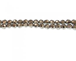 (image for) 6mm Silver Electroplated Glass Bead, 11" string