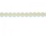8 x 10mm Milky White Faceted Rondelle Glass Bead, 13" string 8 x 10mm Milky White Faceted Rondelle Glass Bead, 13" string