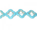 20mm Turquoise Flower, approx. 15 beads 20mm Turquoise Flower, approx. 15 beads
