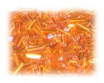 7 x 2mm Orange Silver-Lined Bugle Bead, 1 oz. bag 7 x 2mm Orange Silver-Lined Bugle Bead, 1 oz. bag