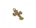 12 x 20mm Antique Gold Cross - 4 crosses 12 x 20mm Antique Gold Cross - 4 crosses