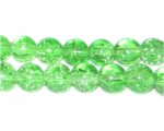 8mm Light Green Round Crackle Glass Bead, approx. 55 beads 8mm Light Green Round Crackle Glass Bead, approx. 55 beads