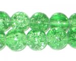 12mm Light Green Round Crackle Bead, 8" string, approx. 18 beads 12mm Light Green Round Crackle Bead, 8" string, approx. 18 beads