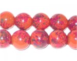 12mm Marble-Style Rust Spot Glass Bead, approx. 18 beads 12mm Marble-Style Rust Spot Glass Bead, approx. 18 beads