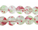 12mm Strawberry Fields Season Glass Beads, approx. 18 beads 12mm Strawberry Fields Season Glass Beads, approx. 18 beads
