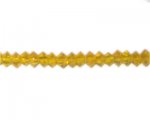 8 x 4mm Gold Faceted Disc Glass Bead, 13" string 8 x 4mm Gold Faceted Disc Glass Bead, 13" string