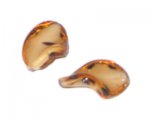 30 x 20mm Orange Dot Twisted Lampwork Glass Bead, 5 beads 30 x 20mm Orange Dot Twisted Lampwork Glass Bead, 5 beads