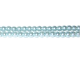(image for) 4mm Sea Foam Glass Pearl Bead, approx. 113 beads