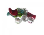 Christmas Handmade Lampwork Glass Bead Mix, 10 beads Christmas Handmade Lampwork Glass Bead Mix, 10 beads