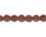 10mm Golden Brown Faceted Glass Bead, 13" string 10mm Golden Brown Faceted Glass Bead, 13" string