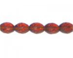 12 x 10mm Golden Brown Faceted Oval Glass Bead, 12" string 12 x 10mm Golden Brown Faceted Oval Glass Bead, 12" string