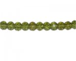 10 x 8mm Olive Rondelle Glass Bead, 14" string 10 x 8mm Olive Rondelle Glass Bead, 14" string
