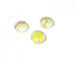 14mm Yellow/White Swirl Lampwork Glass Bead, 6 beads 14mm Yellow/White Swirl Lampwork Glass Bead, 6 beads