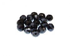 (image for) Approx. 1oz. x 10x6mm Black/Gunmetal Rondelle Glass Bead