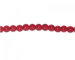 8mm Red Pressed Glass Bead, 16" string 8mm Red Pressed Glass Bead, 16" string