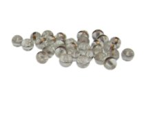 (image for) Approx. 1oz. x 6mm Crystal Glass Bead w/Silver Line