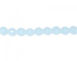 6mm Very Pale Blue Faceted Round Semi-Opaque Glass Bead, 12" str 6mm Very Pale Blue Faceted Round Semi-Opaque Glass Bead, 12" str