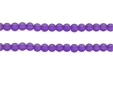(image for) 6mm Purple Semi-Matte Glass Bead, approx. 44 beads