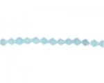 6mm Pale Blue Semi-Opaque Bi-Cone Fire Polish Bead, 2 x 12" stri 6mm Pale Blue Semi-Opaque Bi-Cone Fire Polish Bead, 2 x 12" stri