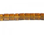 8mm Deep Gold Faceted Cube Glass Bead, 13" string 8mm Deep Gold Faceted Cube Glass Bead, 13" string