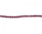 4x3mm Plum Faceted Rondelle Glass Bead, 13" string 4x3mm Plum Faceted Rondelle Glass Bead, 13" string