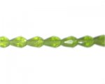 10 x 6mm Apple Green Faceted Drop Glass Bead, 13" string 10 x 6mm Apple Green Faceted Drop Glass Bead, 13" string