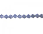 4mm Royal Blue Bi-cone Fire Polish Glass Bead, 2 x 12" strings 4mm Royal Blue Bi-cone Fire Polish Glass Bead, 2 x 12" strings
