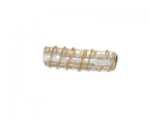 36 x 12mm Gold Stripe Tube Handmade Lampwork Glass Bead 36 x 12mm Gold Stripe Tube Handmade Lampwork Glass Bead