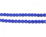 4mm Blue Faceted Round Glass Bead, 12" string 4mm Blue Faceted Round Glass Bead, 12" string