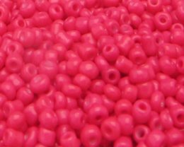 (image for) 11/0 Bright Pink Opaque Glass Seed Bead, 1oz. Bag