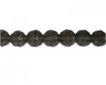 14mm Charcoal Faceted Glass Bead, 14" string 14mm Charcoal Faceted Glass Bead, 14" string