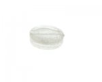28mm White Foil Oval Lampwork Glass Bead 28mm White Foil Oval Lampwork Glass Bead