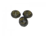 16 x 12mm Silver Faceted Rondelle Glass Bead, 4 beads 16 x 12mm Silver Faceted Rondelle Glass Bead, 4 beads