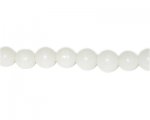 10mm Milky White Pressed Glass Semi-Opaque Bead, 13" string 10mm Milky White Pressed Glass Semi-Opaque Bead, 13" string