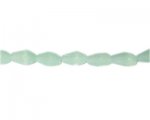 12x6mm Pale Green Faceted Drop Semi-Opaque Bead, 14" string 12x6mm Pale Green Faceted Drop Semi-Opaque Bead, 14" string