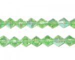 6mm Bi-cone Light Green AB Finish Fire Polish Glass Bead 6mm Bi-cone Light Green AB Finish Fire Polish Glass Bead
