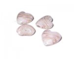 20mm Pink Pattern Heart Handmade Lampwork Glass Bead, 4 beads 20mm Pink Pattern Heart Handmade Lampwork Glass Bead, 4 beads