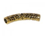 40 x 8mm Gold Curved Metal Tube 40 x 8mm Gold Curved Metal Tube