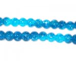 8mm Dark to Light Turquoise Crackle Bead 8mm Dark to Light Turquoise Crackle Bead