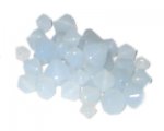 Approx. 1oz. x 6-10mm Soft Blue Bi-cone Semi-Opaque Bead Approx. 1oz. x 6-10mm Soft Blue Bi-cone Semi-Opaque Bead