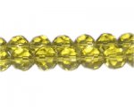 12mm Light Gold Faceted Round Glass Bead, 13" string 12mm Light Gold Faceted Round Glass Bead, 13" string