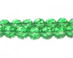 12mm Light Green Faceted Round Glass Bead, 13" string 12mm Light Green Faceted Round Glass Bead, 13" string