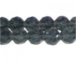 12mm Deep Gray/Blue Faceted Round Glass Bead, 13" string 12mm Deep Gray/Blue Faceted Round Glass Bead, 13" string