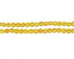 4mm Yellow Gold Faceted Round Glass Bead, 12" string 4mm Yellow Gold Faceted Round Glass Bead, 12" string