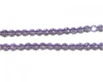 4mm Purple Faceted Round Glass Bead, 12" string 4mm Purple Faceted Round Glass Bead, 12" string
