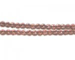 4mm Mauve Faceted Round Glass Bead, 12" string 4mm Mauve Faceted Round Glass Bead, 12" string