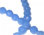 12mm Violet Faceted Round Semi-Opaque Glass Bead, 13" string 12mm Violet Faceted Round Semi-Opaque Glass Bead, 13" string