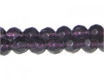 12mm Purple Faceted Round Glass Bead, 13" string 12mm Purple Faceted Round Glass Bead, 13" string