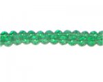 6mm Green Faceted Round Glass Bead, 13" string 6mm Green Faceted Round Glass Bead, 13" string